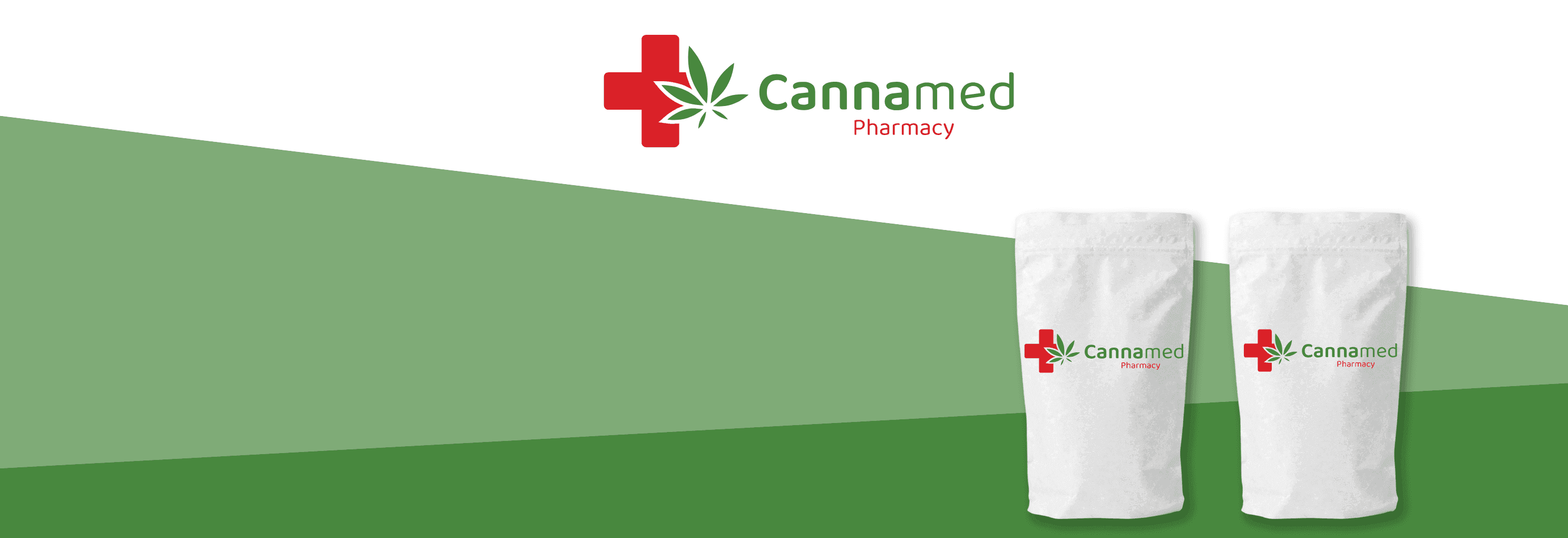 grünlicher Hintergrund mit cannamed Logo und Zip Tuete